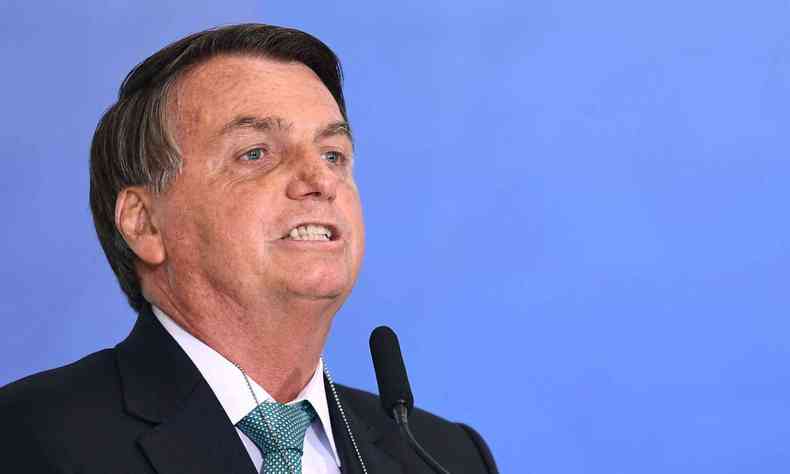 Bolsonaro j havia convidado seus apoiadores na sada do Alvorada para o passeio(foto: AFP / EVARISTO SA)