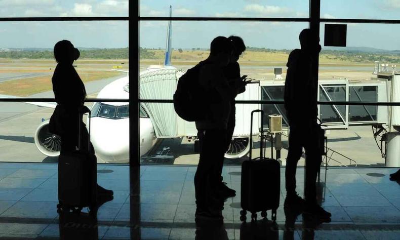 Sala de embarque do Aeroporto de Confins