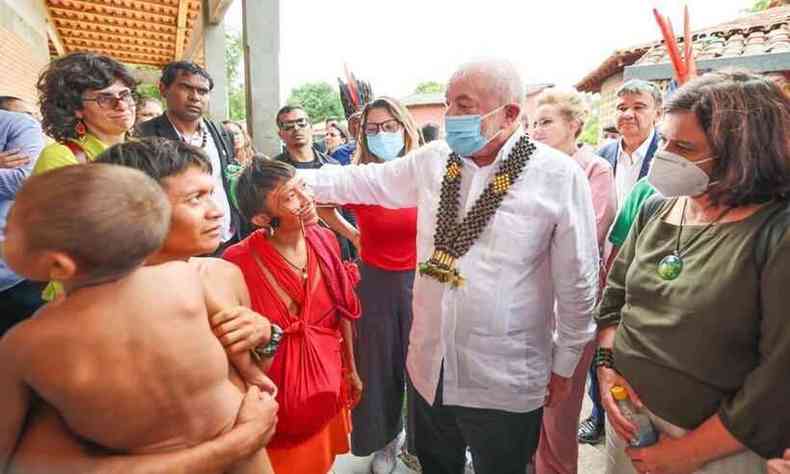 Lula e Janja em Boa Vista com yanomamis 