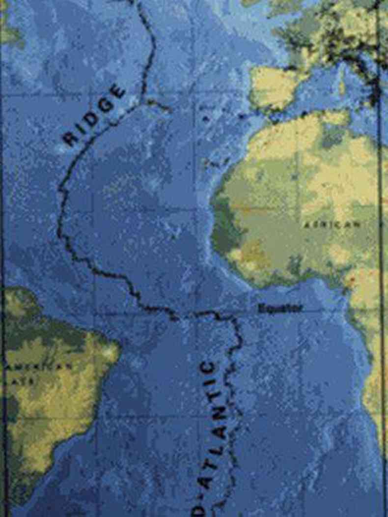 A Dorsal Mesoatlntica se estende por 16.000 km(foto: USGS)