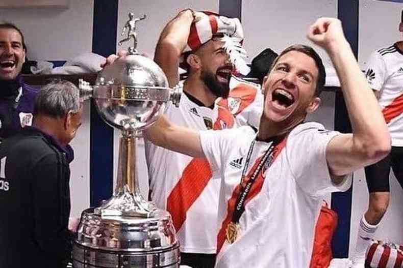 Nacho foi campeo da Libertadores pelo River Plate em 2018(foto: Reproduo/Instagram Nacho Fernndez)