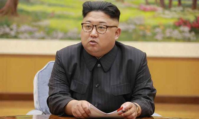 No sábado, Kim Jong-un, garantiu que seu país está perto de obter uma arma nuclear(foto: AFP PHOTO/KCNA VIA KNS) No sábado, Kim Jong-un, garantiu que seu país está perto de obter uma arma nuclear(foto: AFP PHOTO/KCNA VIA KNS)
