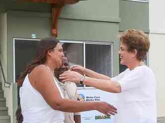 Presidente Dilma em Petrolina (PE) durante a entrega de unidades habitacionais do programa Minha Casa, Minha Vida (foto: Reproduo Blog do Planalto)