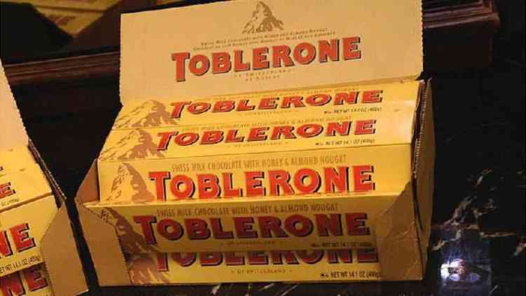 Caixa com vrios toblerones