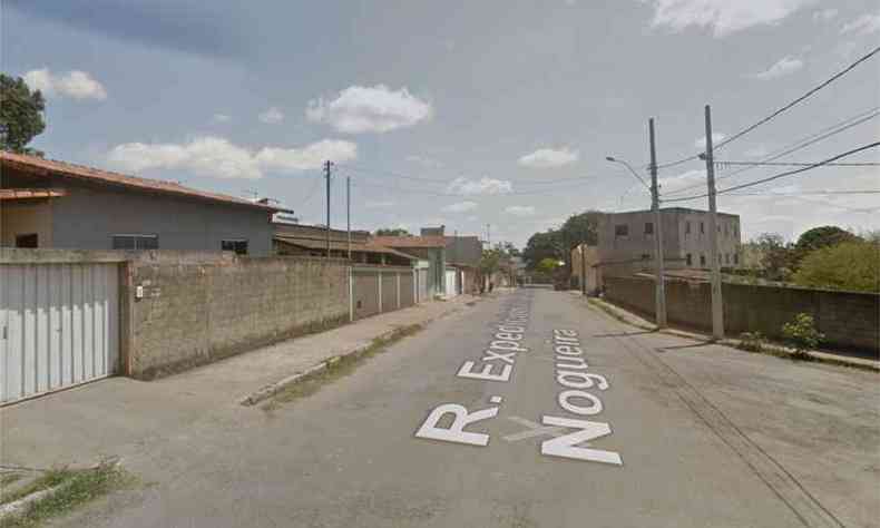 O crime ocorreu na Rua Expedicionrio Raimundo Nogueira, no Bairro Progresso(foto: Reproduo da internet/Google Maps)