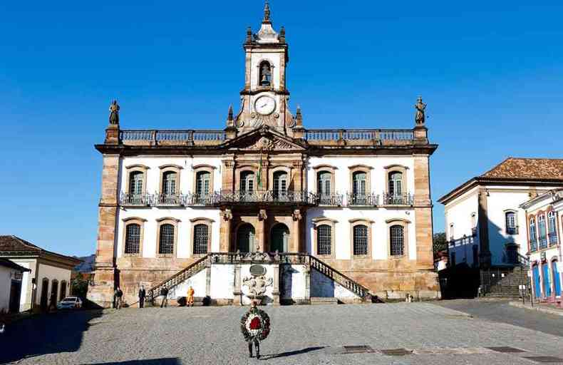 Ouro Preto teve um feriado atpico, sem pblico, nas comemoraes do Dia de Tiradentes. (foto: GIL LEONARDI/IMPRENSA MG)