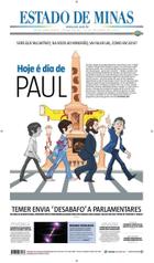 Confira a Capa do Jornal Estado de Minas do dia 17/10/2017