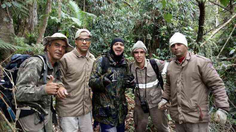 Professor foi encontrado por militares do Esprito Santo dentro do Parque Nacional do Capara(foto: Corpo de Bombeiros/Divulgao)