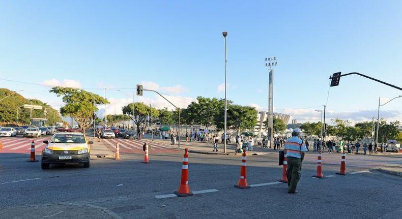 Operao de trnsito no entorno do Mineiro