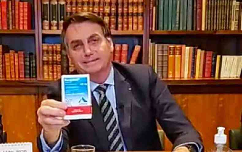 Bolsonaro voltou a sair em defesa da cloroquina, mesmo sem comprovação científica contra a COVID-19(foto: Reprodução de internet)