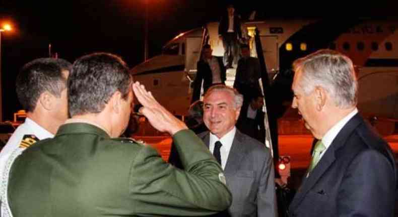Michel Temer chega a Lisboa onde se reuniu com o presidente de Portugal, Marcelo Rebelo de Sousa(foto: Beto Barata/PR)