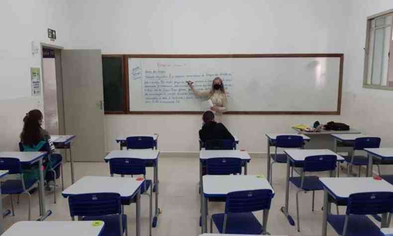 Ensino presencial na rede municipal foi retomado em 24 de maio(foto: Prefeitura de Pouso Alegre/Divulgao )