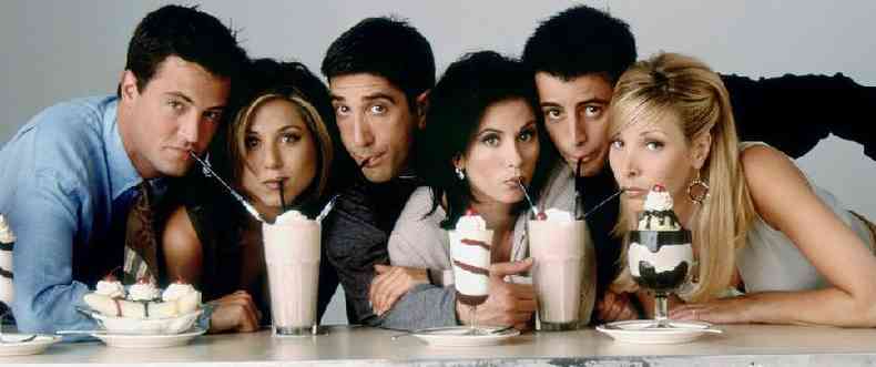 Elenco de 'Friends' em foto promocional da srie