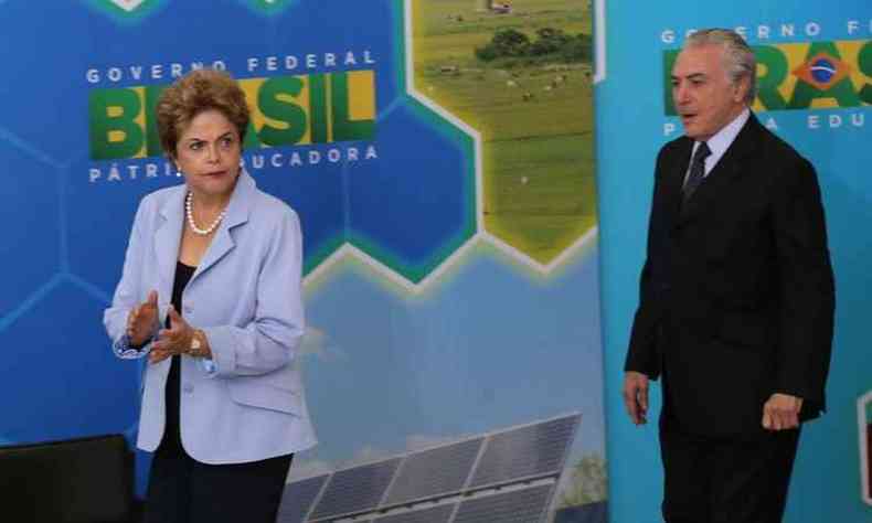 Enquanto Temer falava aos empresrios, Dilma era orientada por Lula a retomar sua relao com o vice para garantir a governabilidade(foto: Lula Marques/Agncia PT)