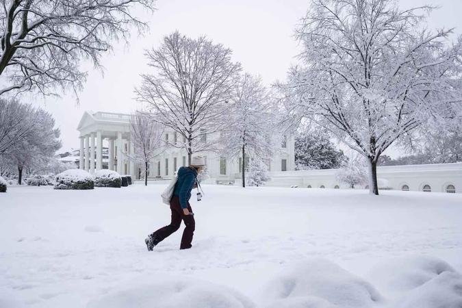 Nevasca que paralisou nordeste dos Estados Unidos nesta sexta-feira (07/01). AFP