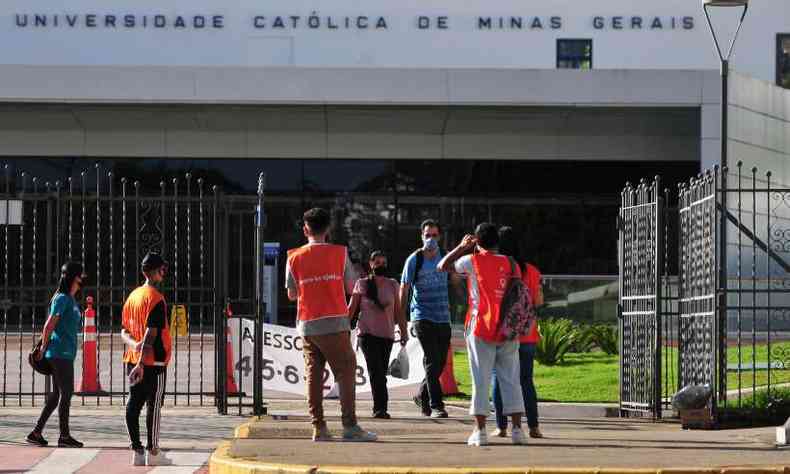 Primeiro dia de prova do Enem 2020 registra 51,5% de candidatos ausentes(foto: Tlio Santos/EM/D.A PRESS)