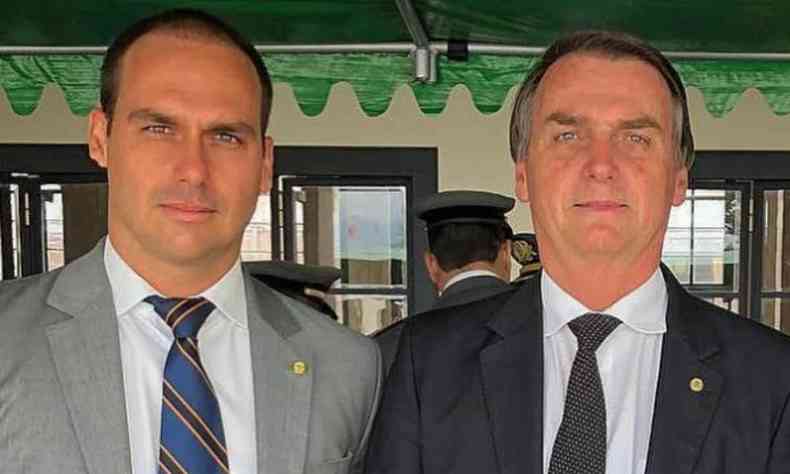 Eduardo Bolsonaro e Jair Bolsonaro