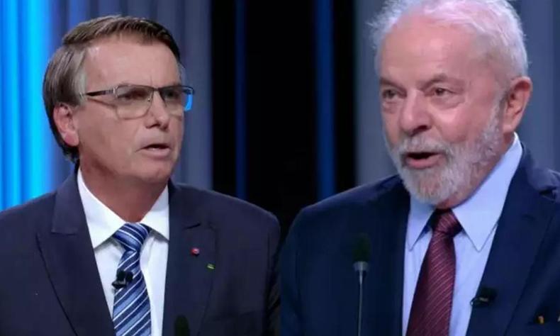 Montagem com Bolsonaro e Lula