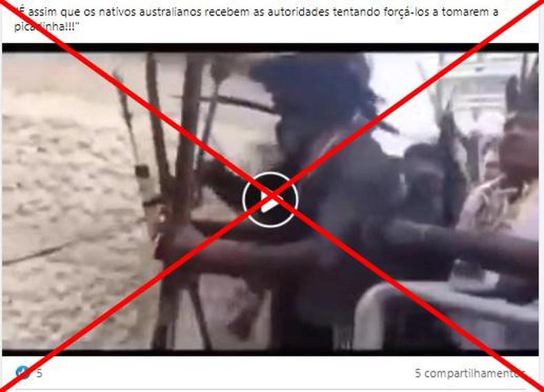 Captura de tela feita em 1º de novembro de 2021 de uma publicação no Facebook ( . / )(foto: Reprodução) Imagem que circulou pelas redes sociais com conteúdo falso