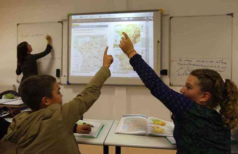 Estudantes em sala de aula: rigorismo vem perdendo espao na educao(foto: Erick Gaillar/Reuters- 18/9/19)