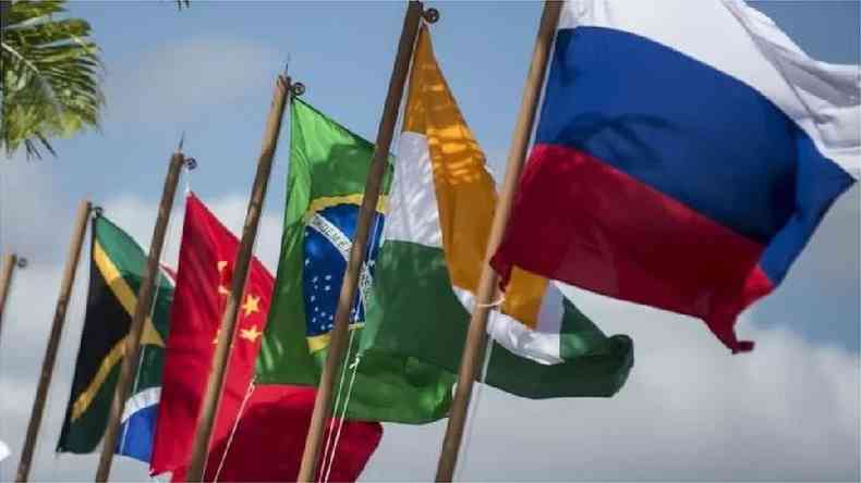 Bandeiras dos pases dos BRICS
