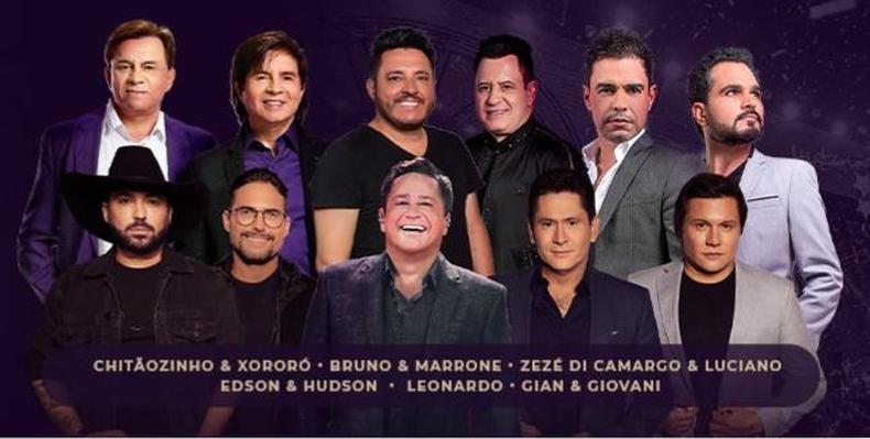 Chitozinho e Xoror, Bruno e Marrone, Zez di Camargo e Luciano, Leonardo, Edson e Hudson e Gian e Giovani se apresentam em Belo Horizonte, na turn Histrias