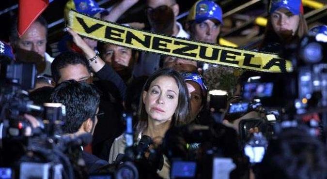 Maria Corina Machado em Lima, antes de voltar para a Venezuela(foto: CRIS BOURONCLE/AFP) Maria Corina Machado em Lima, antes de voltar para a Venezuela(foto: CRIS BOURONCLE/AFP)