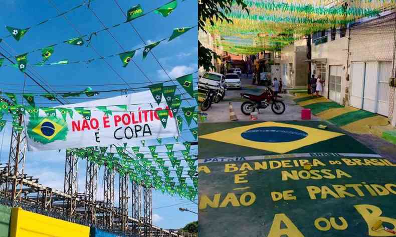 Ruas decoradas a favor da seleo brasileira de futebol 