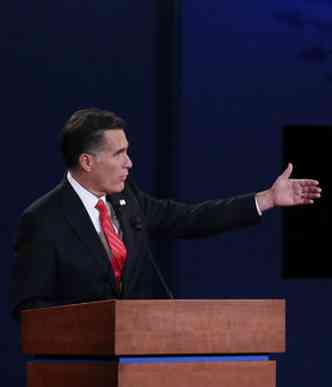 Mitt Romney, por sua vez, acusou Obama de dar ideias falsas(foto: Win McNamee/Getty Images/AFP)