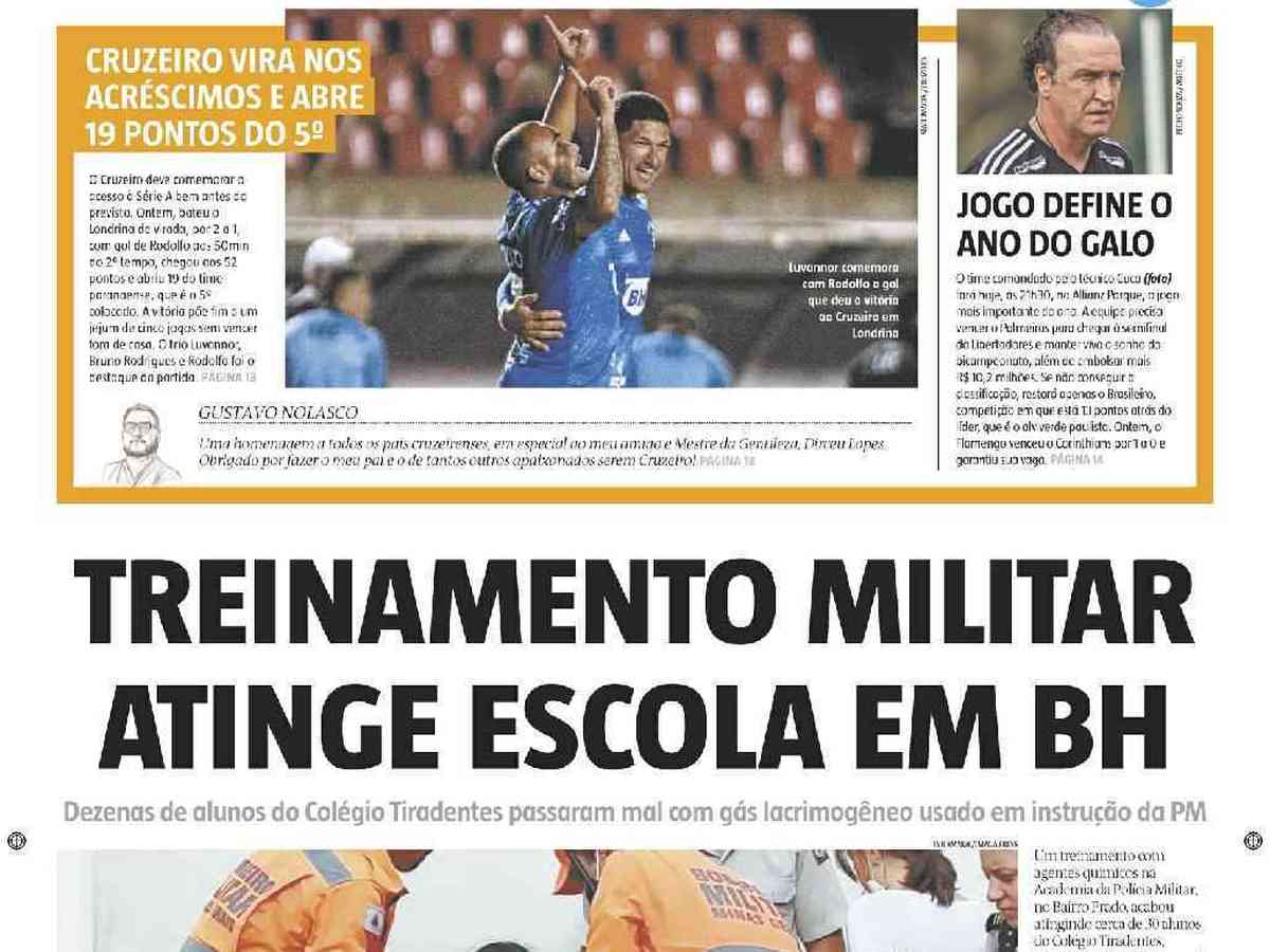 Confira a Capa do Jornal Estado de Minas do dia 10/08/2023