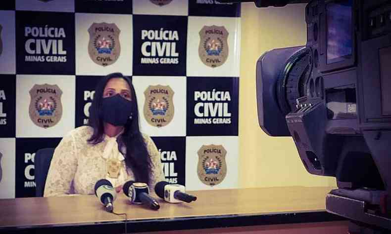 Delegada Juliana Flvia Borges Fiza informou que suspeito prometia pagar por mercadorias doadas, mas nunca pagava(foto: Divulgao/Polcia Civil)