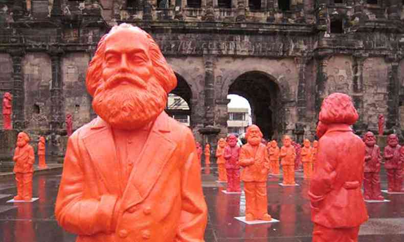 Esculturas de Marx em Trveris, local de nascimento do pensador.(foto: www.deutschland.de)