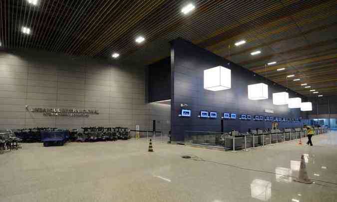 O novo terminal mais moderno e amplo ficou pronto em dezembro(foto: Leandro Couri /EM / D.A. Press)