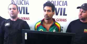 Juninho Micrbio, como  conhecido,  considerado um homem perigoso e  apontado como lder de quadrilha que assaltava bancos no interior do estado(foto: Andra Silva/EM/D.A.Press)