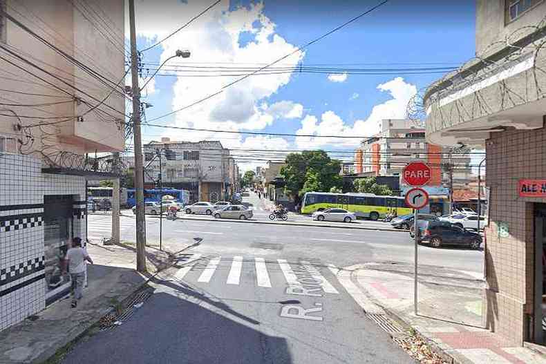 Um dos supostos crimes teria acontecido na esquina da rua Rio Negro com avenida Amazonas(foto: Reproduo/Google Maps)