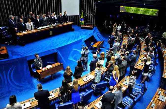 Plenrio da Cmara dos Deputados: a estimativa  de que 25 dos 53 deputados federais mineiros no se reelejam (foto: JBatista/Cmara dos Deputados)