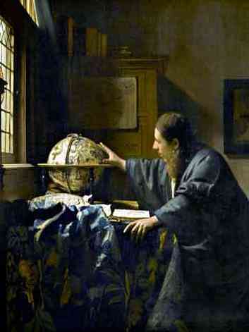 Reproduo da tela de Vermeer 'O astrnomo'