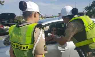 Em Belo Horizonte, a operao acontece no Anel Rodovirio(foto: Polcia Militar/Divulgao)