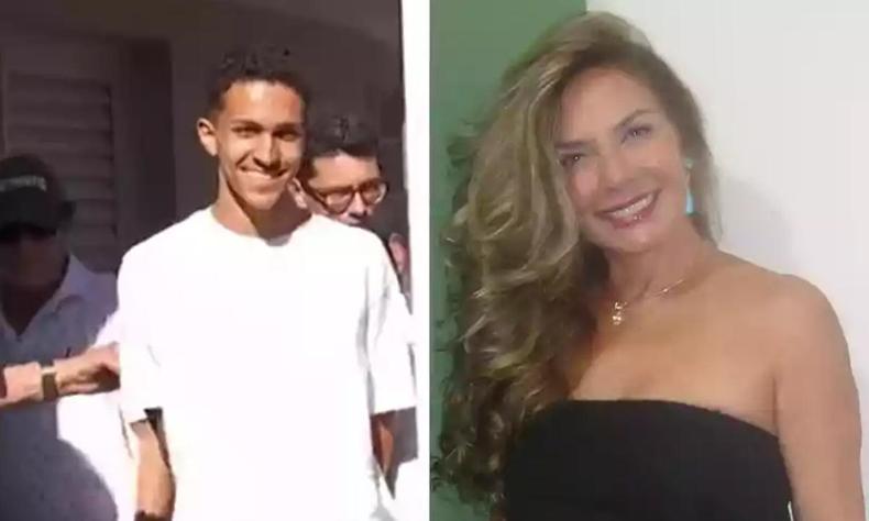 Montagem com fotos do acusado do crime, Leonardo Silva, e da vtima, Nilza Costa