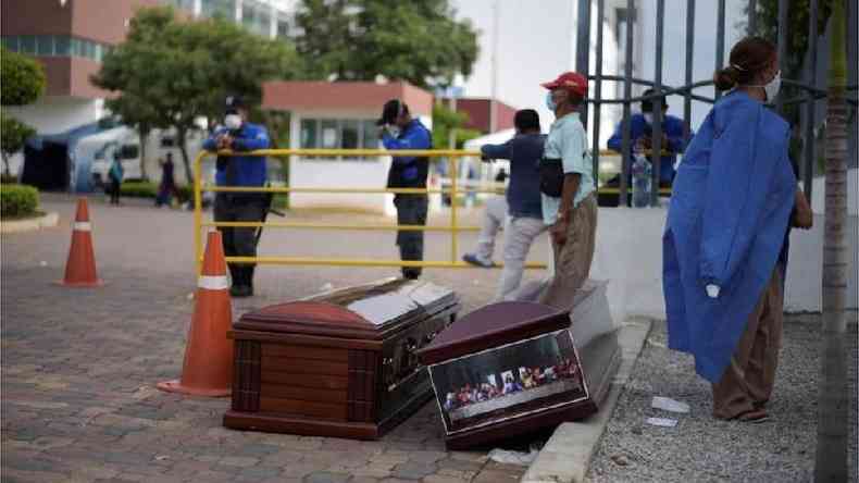 Guayaquil foi a primeira cidade da Amrica Latina em que covid-19 causou devastao(foto: Reuters)