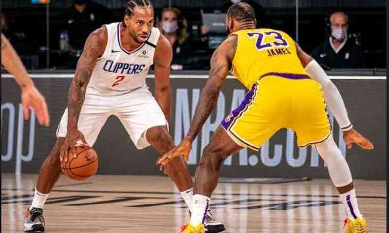 Clippers, de Kawhi Leonard, e Lakers, de LeBron James, tiveram as melhores campanhas da Conferncia Oeste(foto: Divulgao/Los Angeles Clippers )