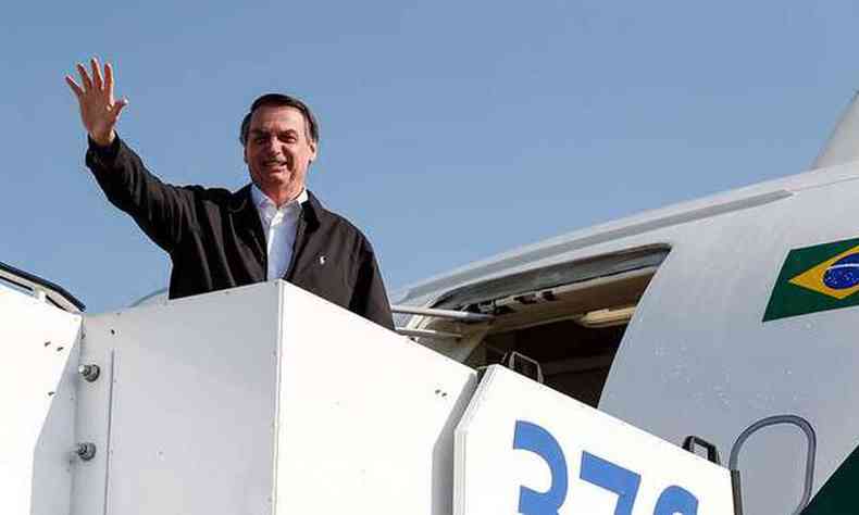 Presidente da Repblica, Jair Bolsonaro durante partida de Israel (foto: Alan Santos/PR)
