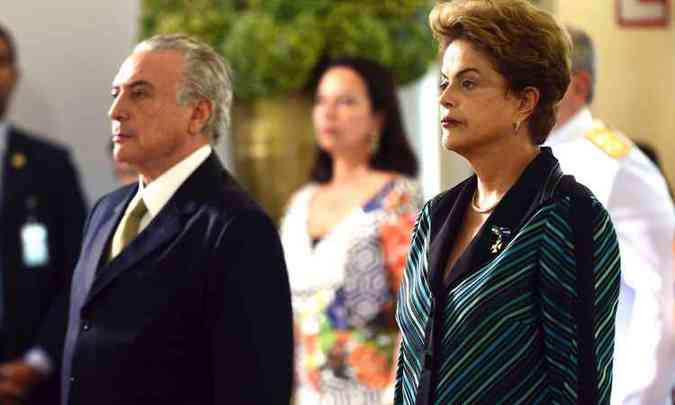 A chapa de Dilma e Temer  suspeita de cometer abuso de poder econmico na eleio de 2014(foto: Antnio Cruz / ABR)