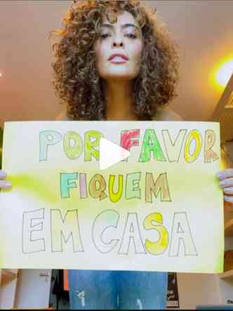 Juliana Paes usou cartaz para fazer campanha de sade pblica(foto: Reproduo/redes sociais)