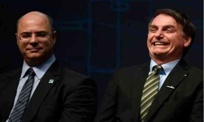 Witzel e Bolsonaro j foram aliados, mas se tornaram inimigos polticos(foto: AFP / MAURO PIMENTEL)