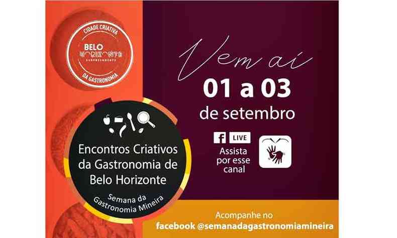 Projeto Encontros Criativos da Gastronomia de Belo Horizonte celebra Semana da Gastronomia Mineira(foto: divulgao)