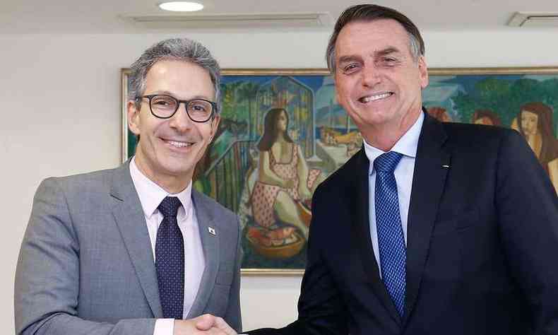 Governador Zema e o presidente Bolsonaro em encontro dias depois da posse de ambos(foto: Flickr 16/01/19)