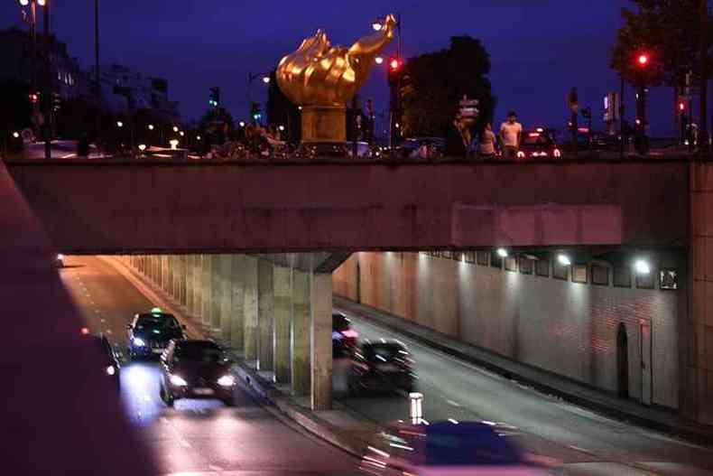Tnel da Ponte de l'Alma, em Paris, na Frana(foto: Eric FEFERBER/AFP )