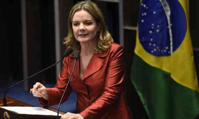  A senadora Gleisi Hoffman (PT-PR) incluiu a ex-presidente Dilma Rousseff (PT) no rol das testemunhas de defesa(foto: Ed Alves/CB/D.A Press)