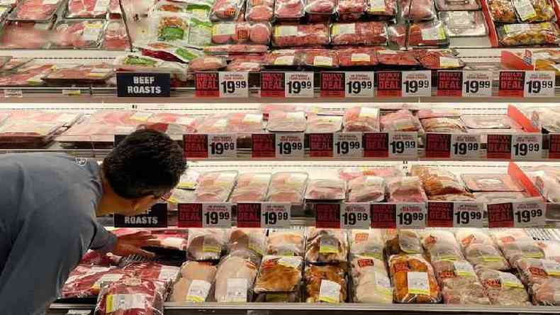 Seo de carnes em supermercado